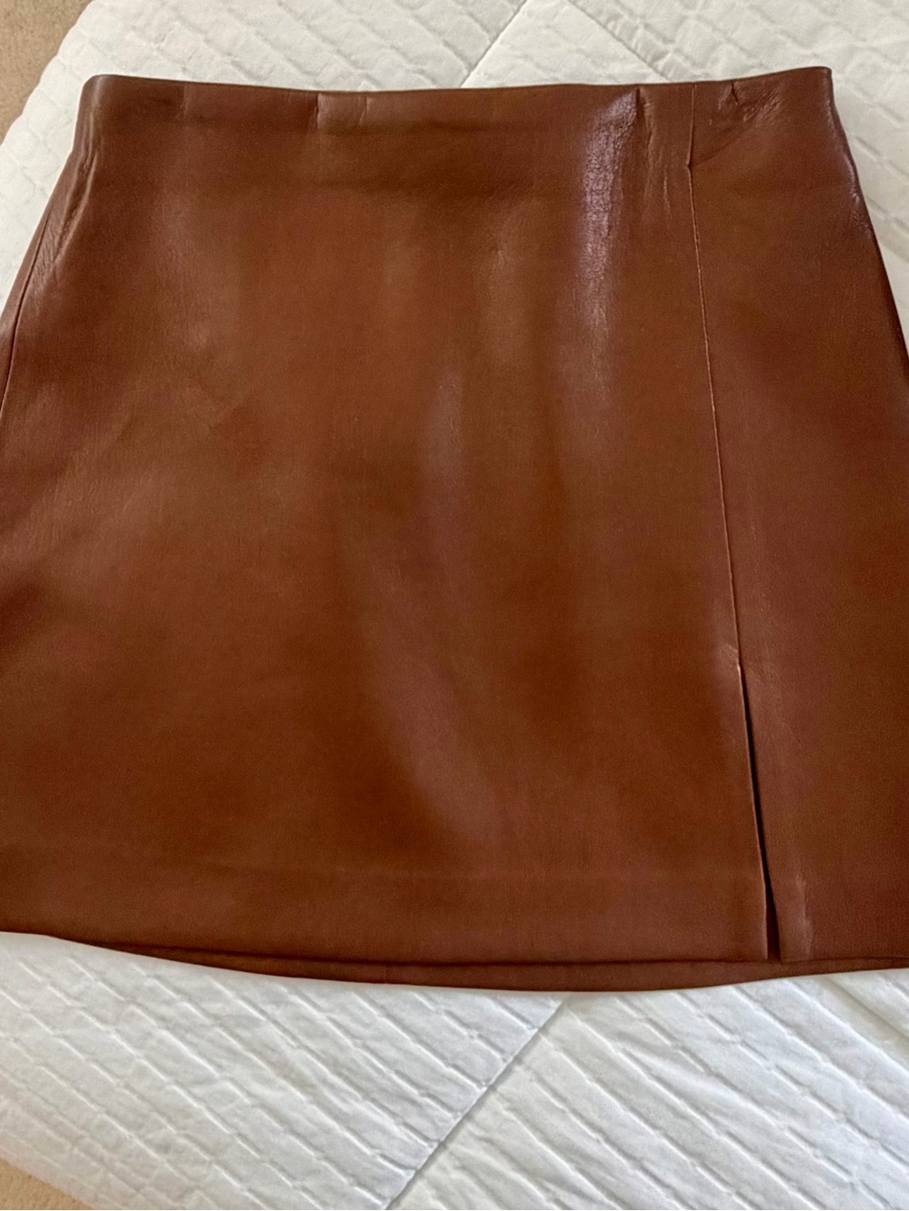 Aritzia Sunday Best Tatiana Vegan Leather Mini Skirt - Brown Size 00